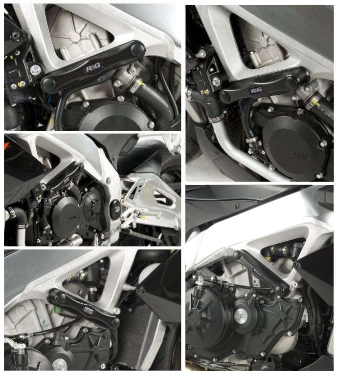 Tampon de protection de cadre R&G pour RSV4 (09-17) Tuono 1000 V4 (11-15) - FSK0001BK