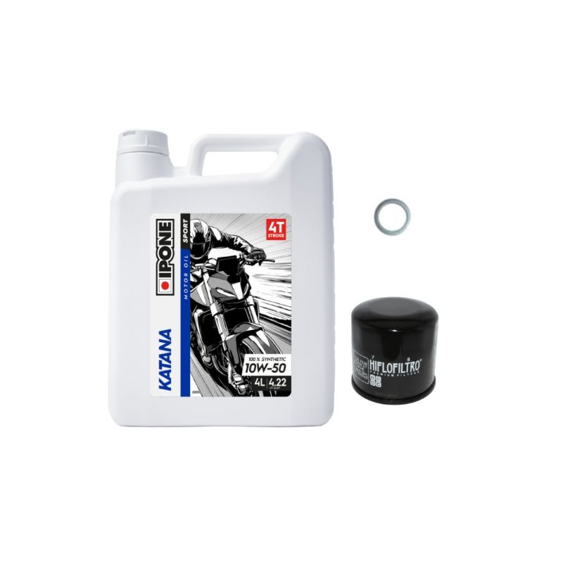 Pack Vidange Aprilia Tuareg 660 (21-25) - Ipone Katana 10w50 + HF565 + Joint 12mm Pack Vidange Aprilia Tuareg 660 (21-25) - Ipone Katana 10w50 + HF565 + Joint 12mm