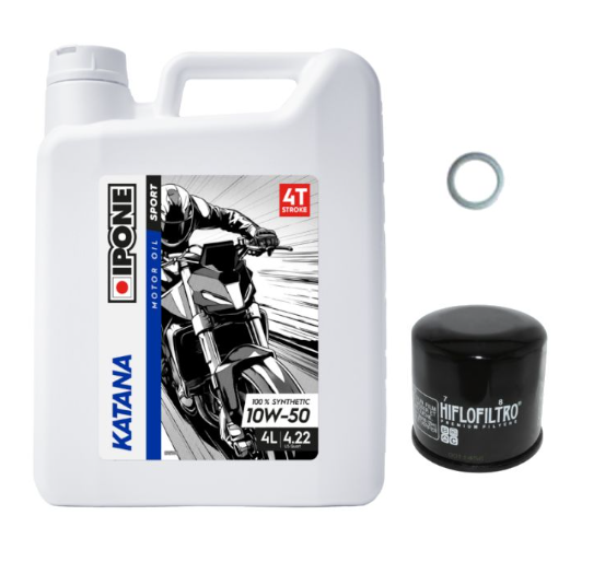 Pack Vidange Aprilia Tuareg 660 (21-25) - Ipone Katana 10w50 + HF565 + Joint 12mm