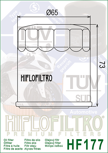 Filtre à Huile Hiflofiltro HF177 pour Buell XB12R Firebolt (02-10)