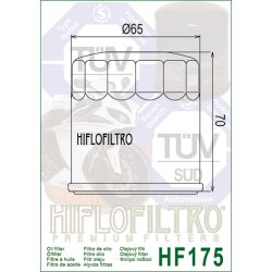 Filtre à Huile Hiflofiltro HF175 pour Indian Roadmaster (15-21)