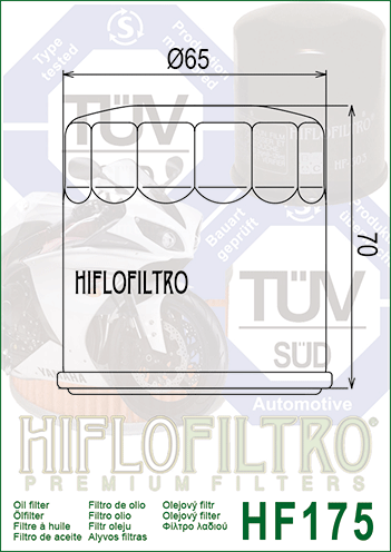 Filtre à Huile Hiflofiltro HF175 pour Indian Roadmaster (15-21)