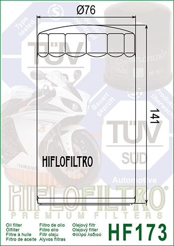 Filtre à Huile Chromé Hiflofiltro HF173C pour Harley Davidson FXD 1450 Dyna Super Glide (1998)