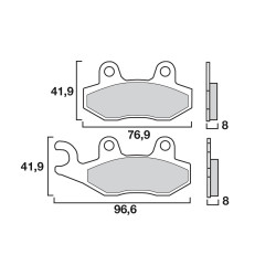 Plaquettes de Frein Arrière Brembo Métal Fritté pour Kawasaki Ninja H2 SX (20-24) - 07SU12SP