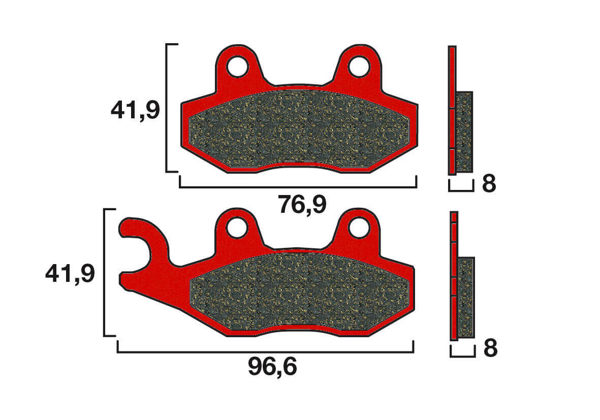 Plaquettes de Frein Arrière Brembo Métal Fritté pour Kawasaki Ninja H2 SX (20-24) - 07SU12SP