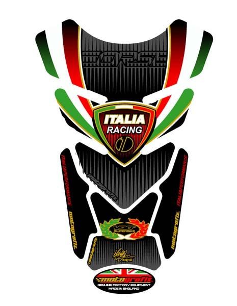 Protection de Réservoir Moto Universel Noir - Vert - Blanc - Rouge pour Ducati