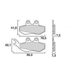 Plaquette de frein Avant Brembo 07012 CC