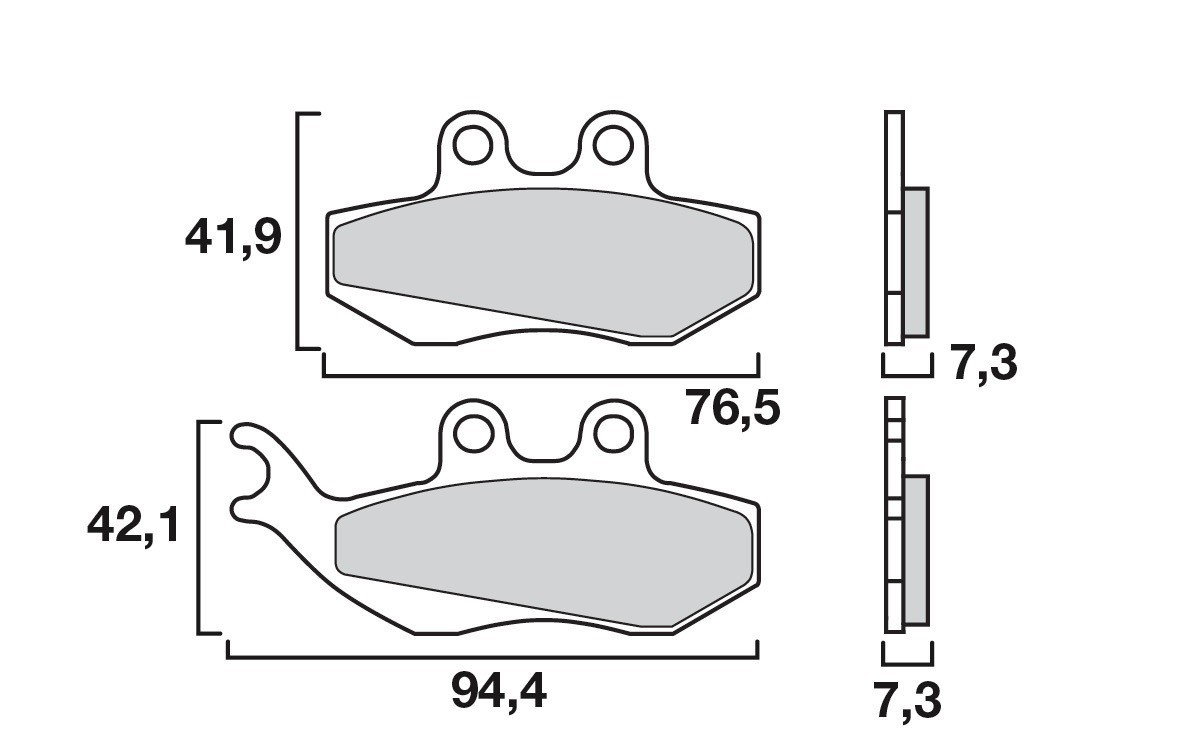 Plaquette de frein Avant Brembo 07012 XS