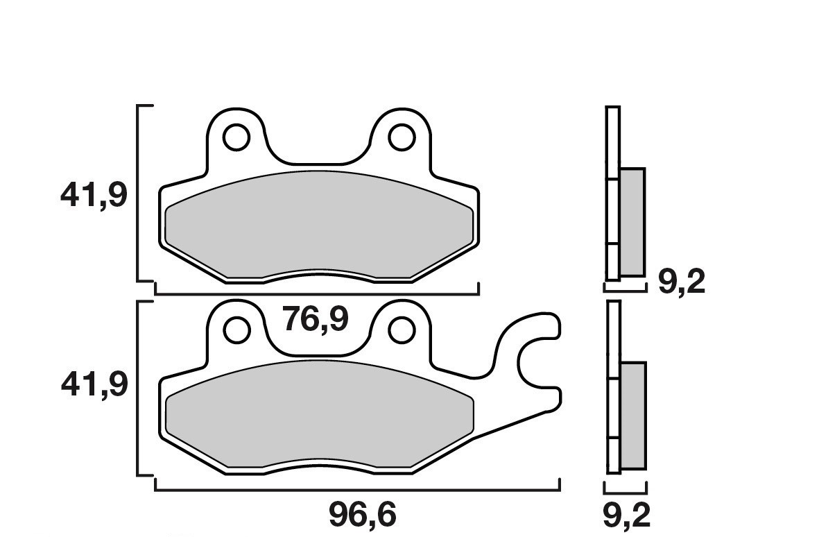 Plaquette de frein Arrière Brembo 07033 XS