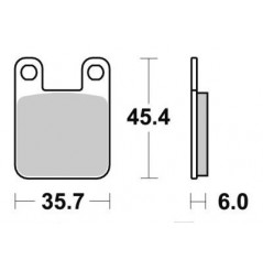Plaquette de frein Arrière Brembo 07BB12 05 - Organique Route