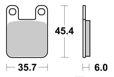 Plaquette de frein Arrière Brembo 07BB12 05 - Organique Route