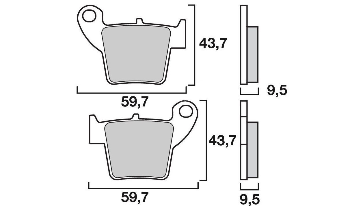 Plaquette de frein Arrière Brembo 07HO48 SX