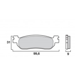 Plaquette Brembo Arrière 07YA37 07 - Organique Route