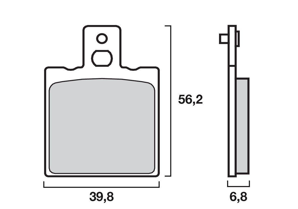 Plaquette Brembo Arrière 07BB0106 - Organique Route