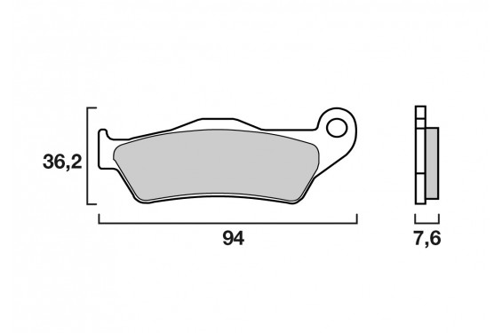 Plaquette de frein Avant Brembo 07BB04LA - Métal Fritté Route Plaquette de frein Avant Brembo 07BB04LA - Métal Fritté Route
