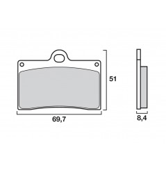 Plaquette de frein Avant Brembo 07BB15LA - Syntérisé Route