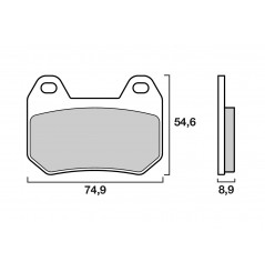 Plaquette de frein Arrière Brembo 07BB2507 - Organique Route