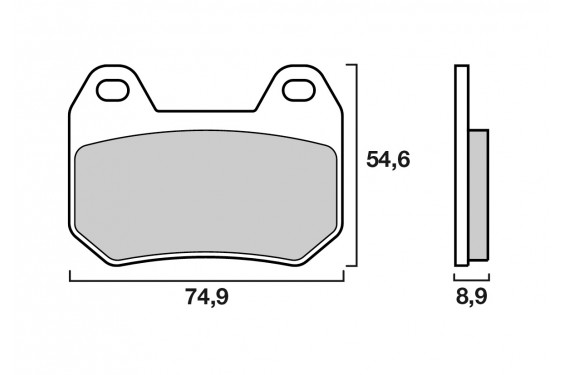 Plaquette de frein Arrière Brembo 07BB2507 - Organique Route Plaquette de frein Arrière Brembo 07BB2507 - Organique Route