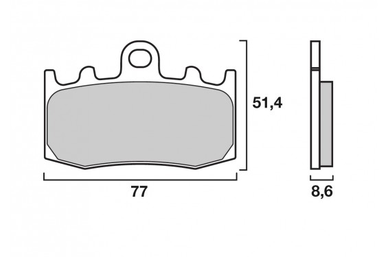 Plaquette de frein Racing Brembo 07BB26SR - Syntérisé Route et Piste Plaquette de frein Racing Brembo 07BB26SR - Syntérisé Route et Piste