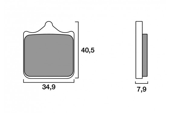 Plaquette de frein Racing Brembo 07BB33RC - Carbone Céramique Piste