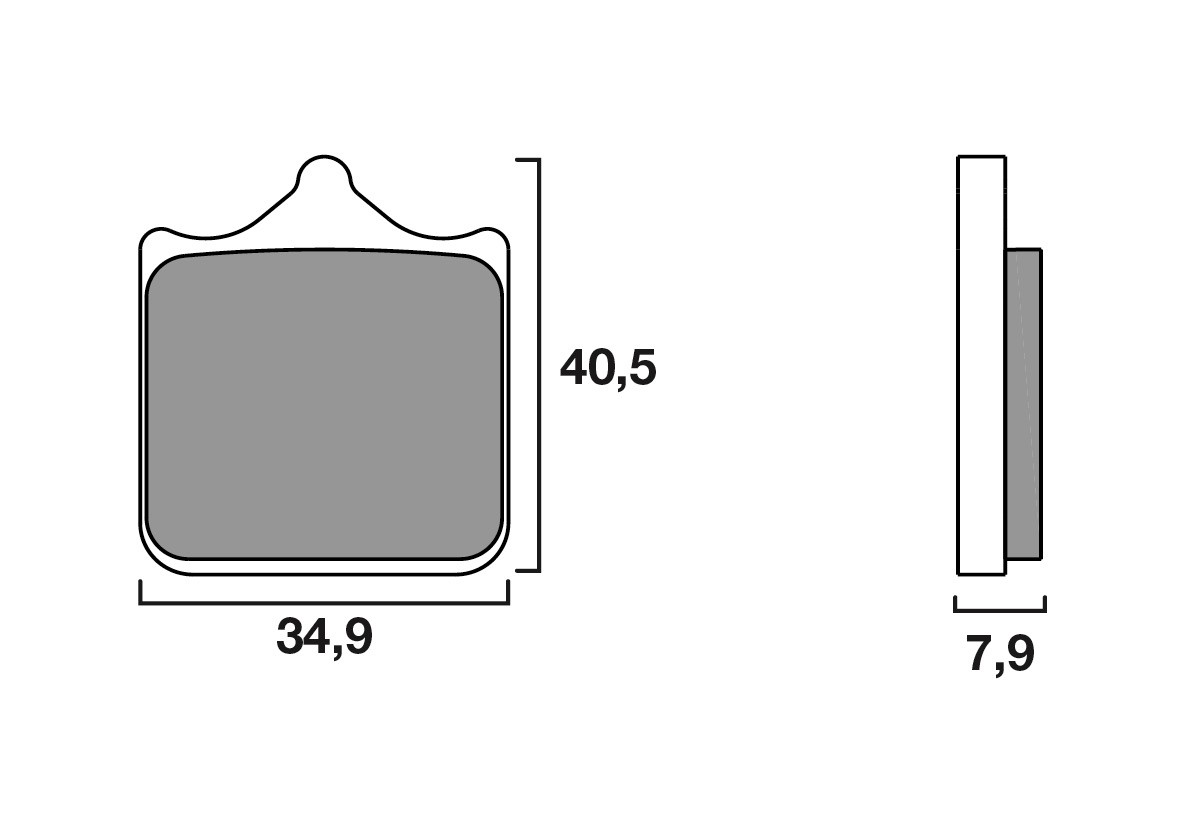 Plaquette de frein Racing Brembo 07BB33RC - Carbone Céramique Piste