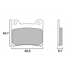 Plaquette de frein Avant Brembo 07YA11SA - Syntérisé Route