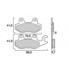 Plaquette Brembo Arrière 07YA20.08 - Organique Route