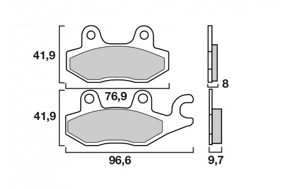 Plaquette Brembo Arrière 07YA20.SP - Syntérisé Route et Piste Plaquette Brembo Arrière 07YA20.SP - Syntérisé Route et Piste