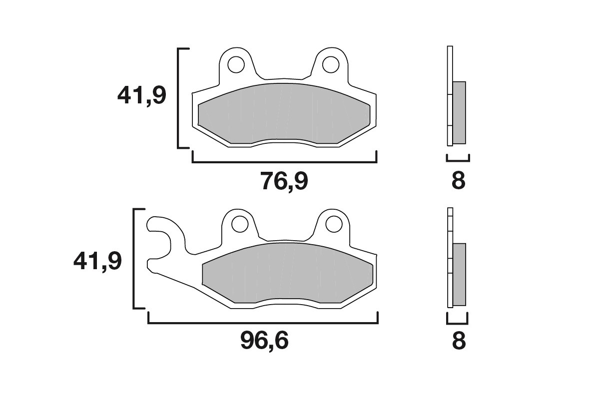 Plaquette de frein Arrière Brembo 07YA21 SD