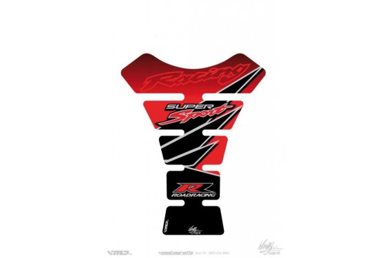 Protection de Réservoir Universel Moto Rouge - Noir pour Honda