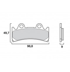 Plaquette de frein Racing Brembo 07YA32SR - Syntérisé Route et Piste