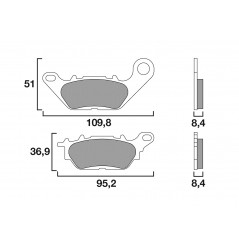 Plaquette de frein Avant Brembo 07YA28 CC