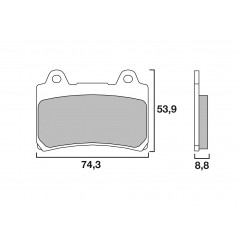 Plaquette de frein Avant Brembo 07YA3507 - Organique Route