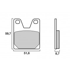 Plaquette Brembo Arrière 07YA38.SP - Syntérisé Route et Piste