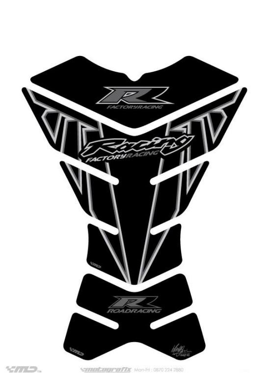 Protection de Réservoir Moto Universel Noir - Blanc pour Honda