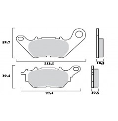 Plaquette de frein Arrière Brembo 07YA53CC