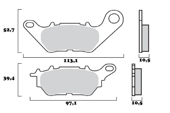 Plaquette de frein Arrière Brembo 07YA53CC Plaquette de frein Arrière Brembo 07YA53CC