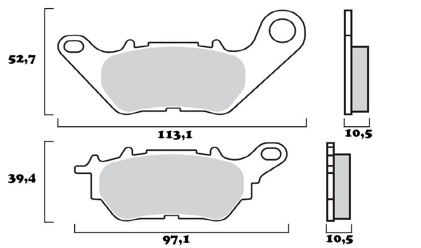 Plaquette de frein Arrière Brembo 07YA53CC