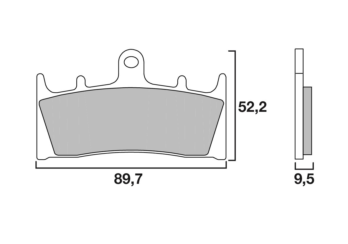 Plaquette de frein Racing Brembo 07SU19RC - Carbone Céramique Piste