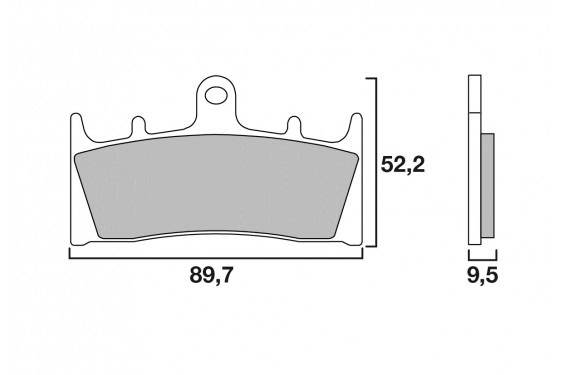 Plaquette de frein Racing Brembo 07SU19SR - Syntérisé Route et Piste Plaquette de frein Racing Brembo 07SU19SR - Syntérisé Route et Piste