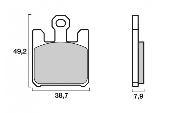 Plaquette de frein Avant Brembo 07SU26LA - Syntérisé Route Plaquette de frein Avant Brembo 07SU26LA - Syntérisé Route