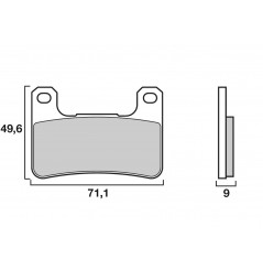 Plaquette de frein Racing Brembo 07SU27RC - Carbone Céramique Piste