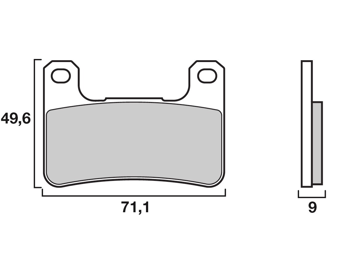 Plaquette de frein Racing Brembo 07SU27SR - Métal Fritté Route et Piste