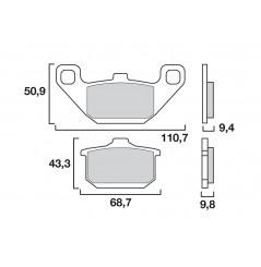 Plaquette de frein Avant Brembo 07KA0808 - Organique Route