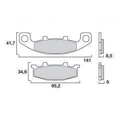 Plaquette de frein Brembo 07KA0933 - Organique Route