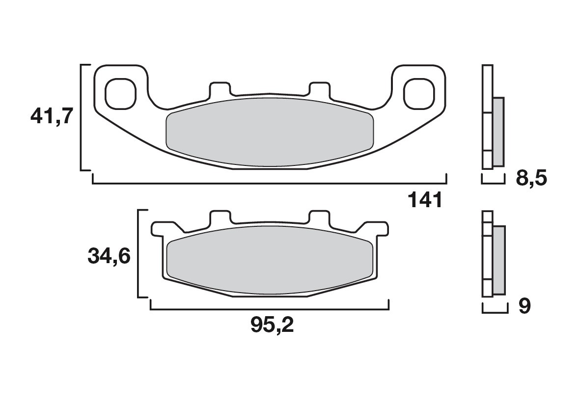 Plaquette de frein Arrière Brembo 07KA09SP - Syntérisé Route et Piste