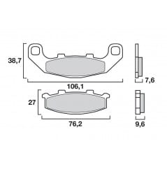 Plaquette de frein Avant Brembo 07KA11SA - Syntérisé Route