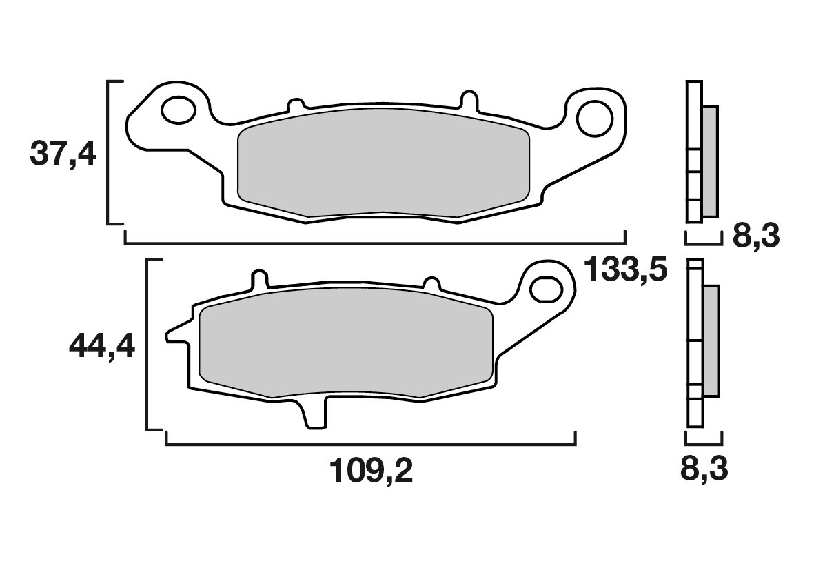 Plaquette de frein Avant Droit Brembo 07KA18SA - Syntérisé Route