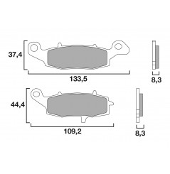 Plaquette de Frein Avant Gauche Brembo 07KA19SA - Syntérisé Route