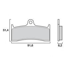Plaquette de frein Racing Brembo 07KA20RC - Carbone Céramique Piste